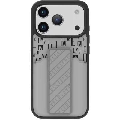 Levelo Morphix Grip Stand Case With Card Holder For Iphone 17 Pro - Cloud Grey